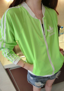 2012 autumn cool casual clover pattern jacket outerwear sweatshirt flavor sportswear sun protection clothing