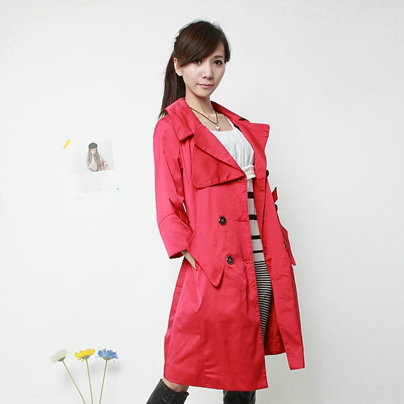 2012 autumn double breasted three quarter sleeve gentlewomen fashion trench sn101-f003 free shipping