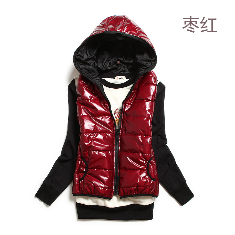 2012 autumn down cotton vest women's autumn and winter fashion hooded vest Women kaross vest