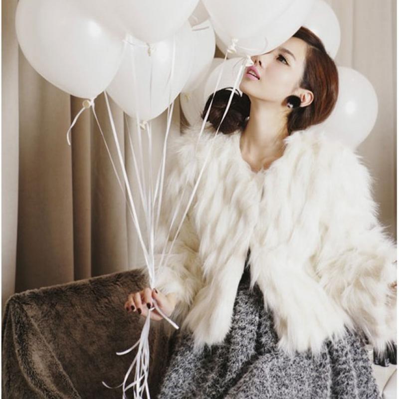 2012 autumn elegant ladies all-match faux fur outerwear gradient color faux