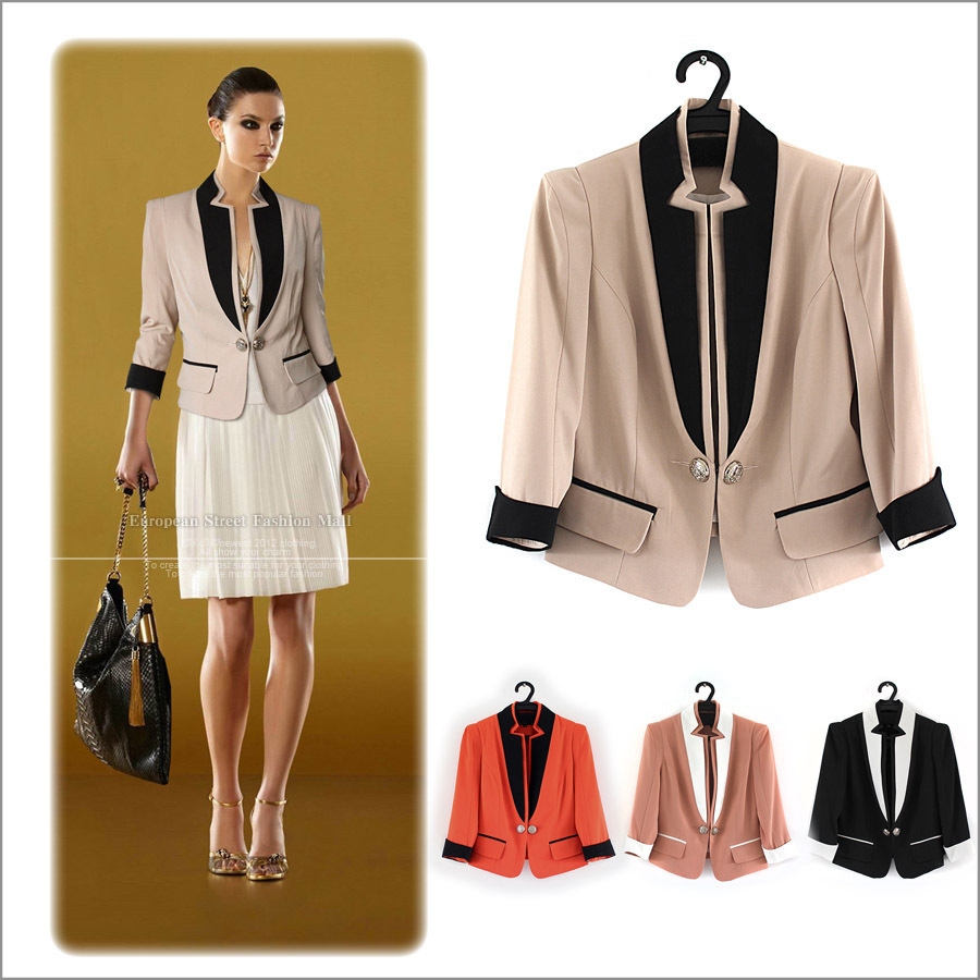 2012 autumn fashion brief women's OL outfit work wear coat new arrival