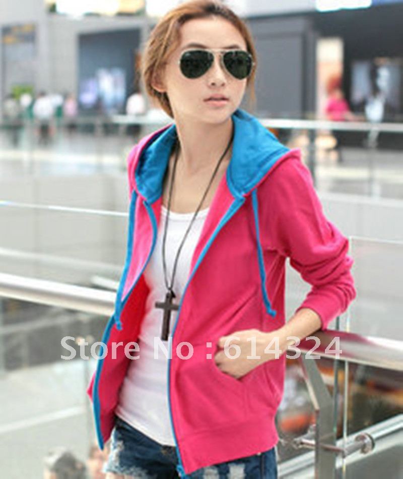 2012 autumn fashion long-sleeve sweatshirt female with a hood casual cardigan