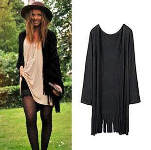 2012 autumn fashion waistcoat shirt tassel cape cardigan sun protection clothing