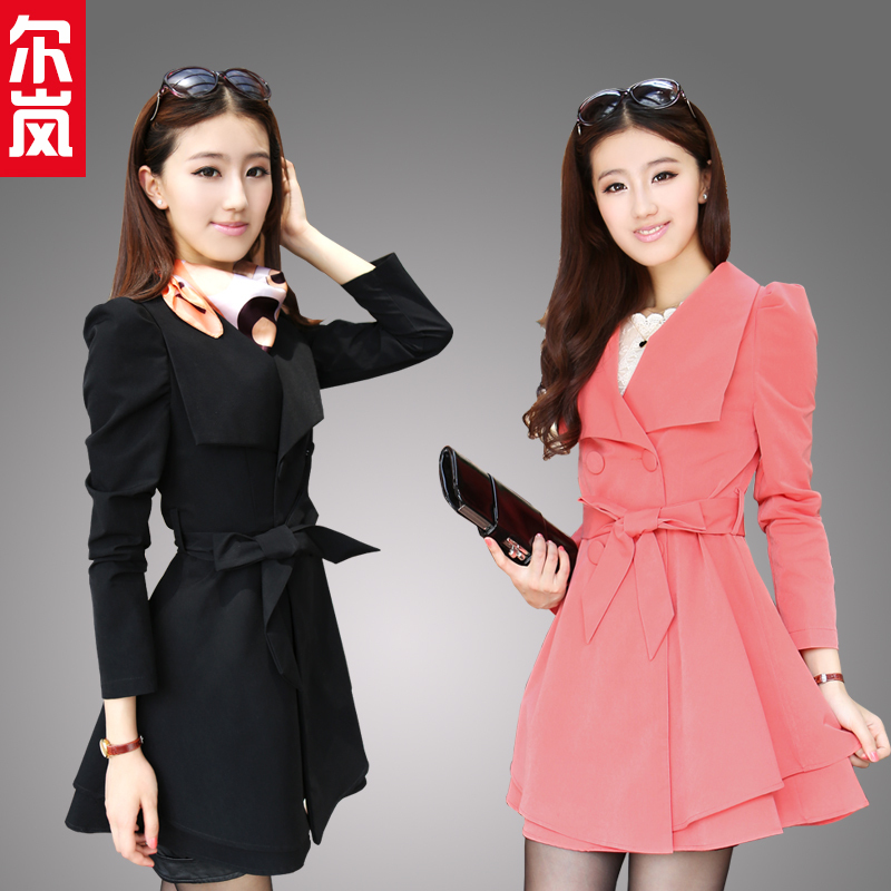 2012 autumn fashion women's trench female outerwear autumn and winter slim overcoat Women new arrival