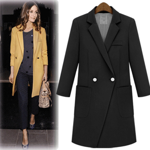 2012 autumn fashionDouble breasted three quarter sleeve trench Women slim medium-long fashion 2012 autumn and winter