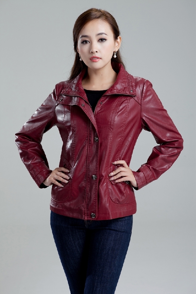 2012 autumn leather clothing female slim genuine leather clothing sheepskin plus size outerwear brief