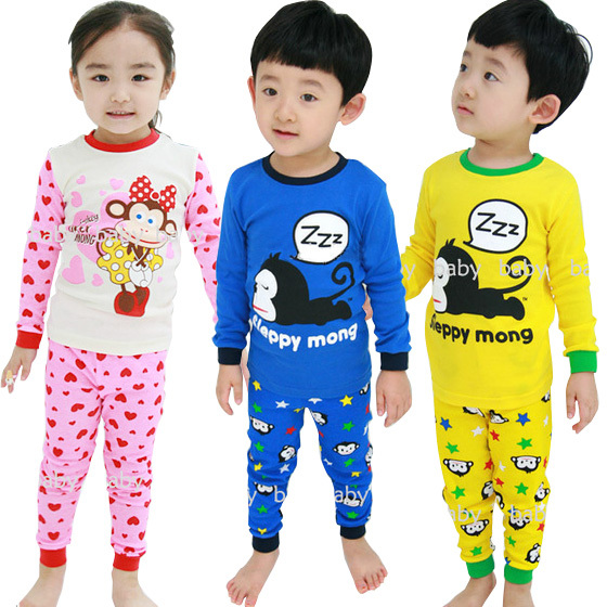 2012 autumn male female child moisture wicking antistatic underwear set lounge