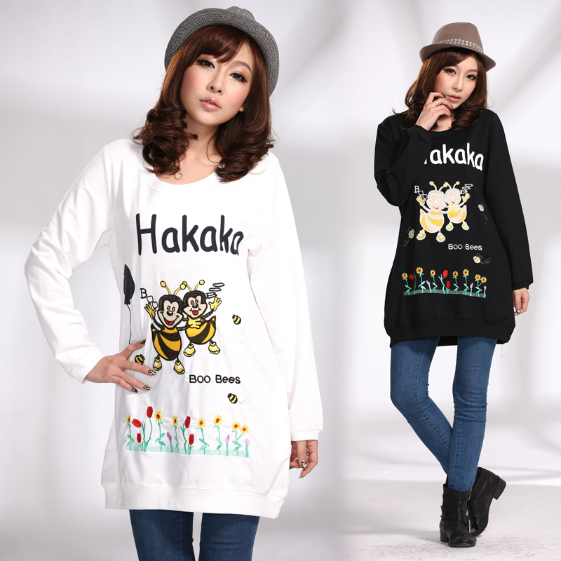 2012 autumn maternity clothing fashion cartoon long-sleeve maternity t-shirt autumn new arrival maternity top