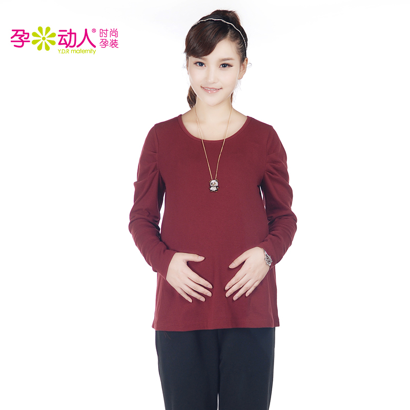 2012 autumn maternity clothing maternity top lace juxtaposition t-shirt 3212018