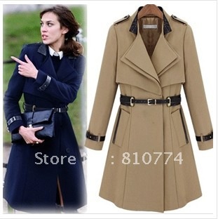 2012 autumn new arrival medium-long women's trench female outerwear spring and autumn fashion slim women's