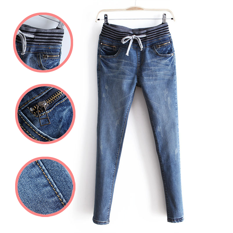 2012 autumn new arrival pants fashion elastic waist drawstring casual pencil pants jeans wk1384 (WC002)