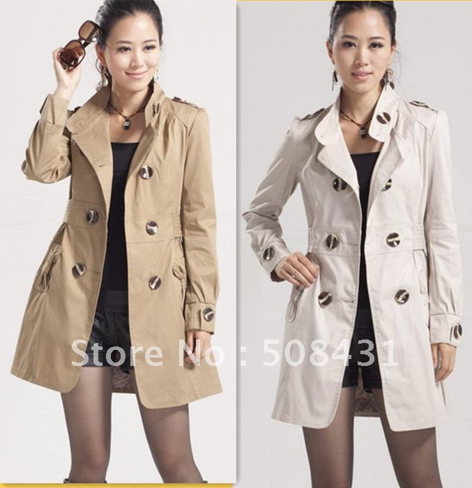 2012 autumn new arrival slim fashion women trench outerwear coat clothing free shipping 1pcs/lot