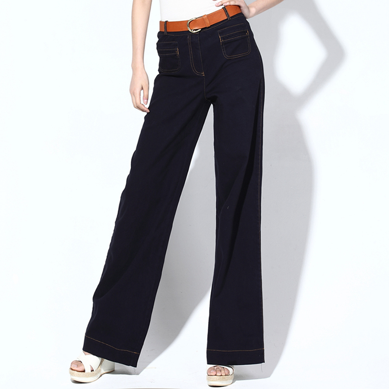 2012 autumn new arrival straight casual jeans female loose wide leg pants trousers tw12007