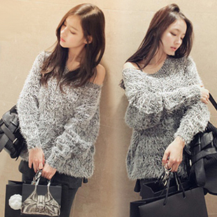 2012 autumn new arrival thickening loose basic sweater classic soft fashion sweater outerwear