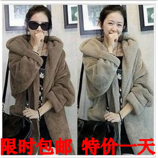 2012 autumn new arrival women's casual thickening medium-long with a hood overcoat cardigan short jacket