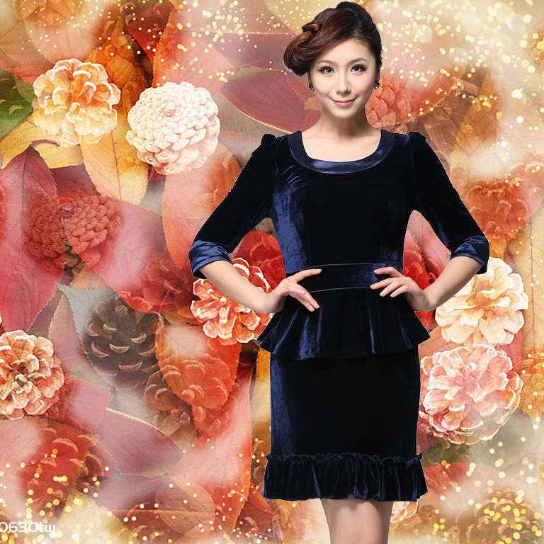 2012 autumn noble work wear women's ol formal career dress set 81212