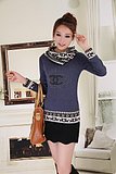 2012 autumn outfit new backing splicing color fashion sweater, free shipping