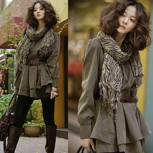 2012 autumn plus size clothing Army Green elegant slim hip skirt slim long-sleeve dress female leather velvet