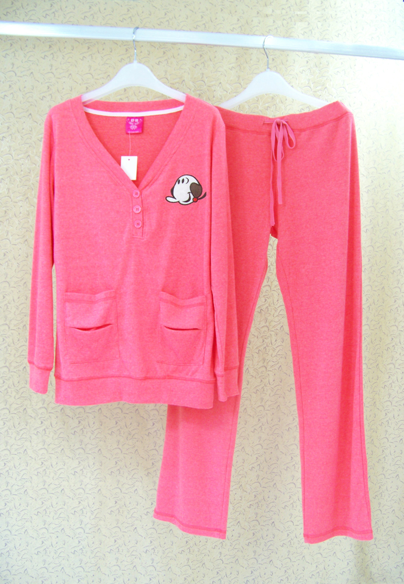 2012 autumn POPEYE oliver 100% cotton lovers sleep set 100% cotton long sleeve length pants lounge