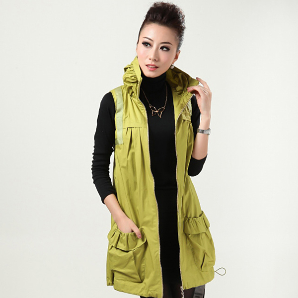 2012 autumn ruffle collar vest irregular medium-long patchwork gentlewomen