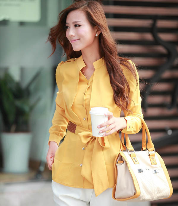 2012 autumn slim long-sleeve shirt women's all-match chiffon shirt gentlewomen elegant shirt cardigan