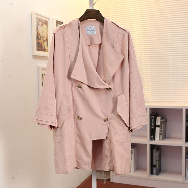 2012 autumn slim waist slim batwing sleeve medium-long trench