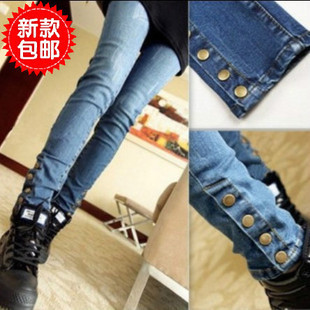 2012 autumn spring and autumn tight skinny pants pencil pants jeans female casual long trousers