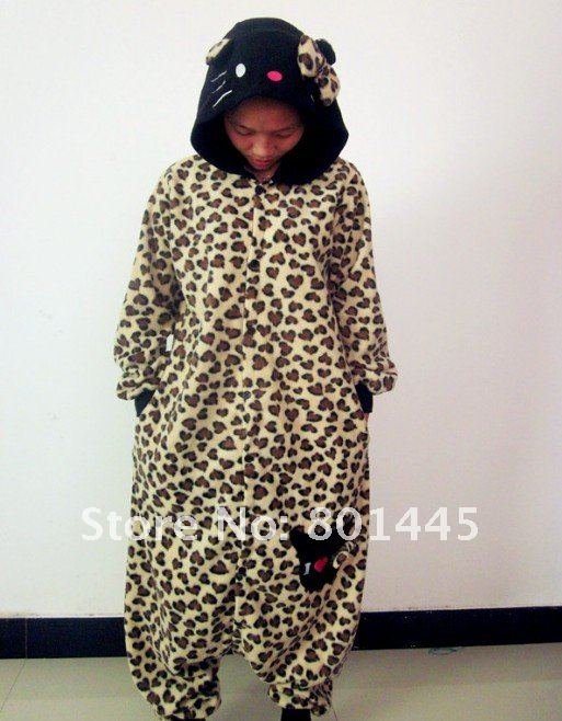 2012 Autumn spring fashional Leopard adult romper nonopnd one piece stretchy sleepers fleece for 155~182cm free shipping