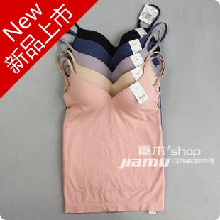 2012 autumn underwear female modal wireless bra belt pad basic spaghetti strap vest