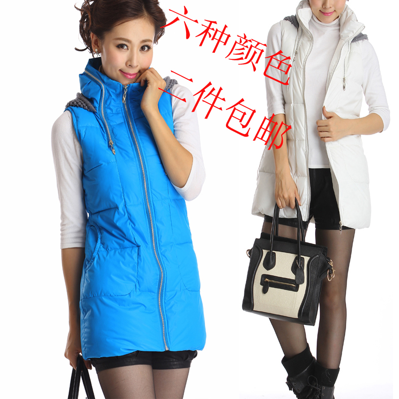 2012 autumn vest female spring and autumn fashion cotton vest Women medium-long vest outerwear