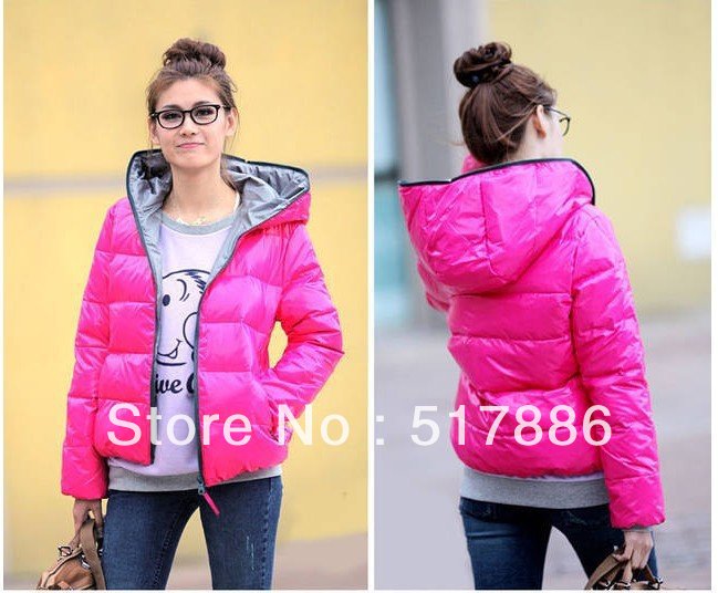 2012 autumn winter fashion women's coat with a hoody thermal wadded jacket cotton-padded coat outerwear 4colors;Free shipping