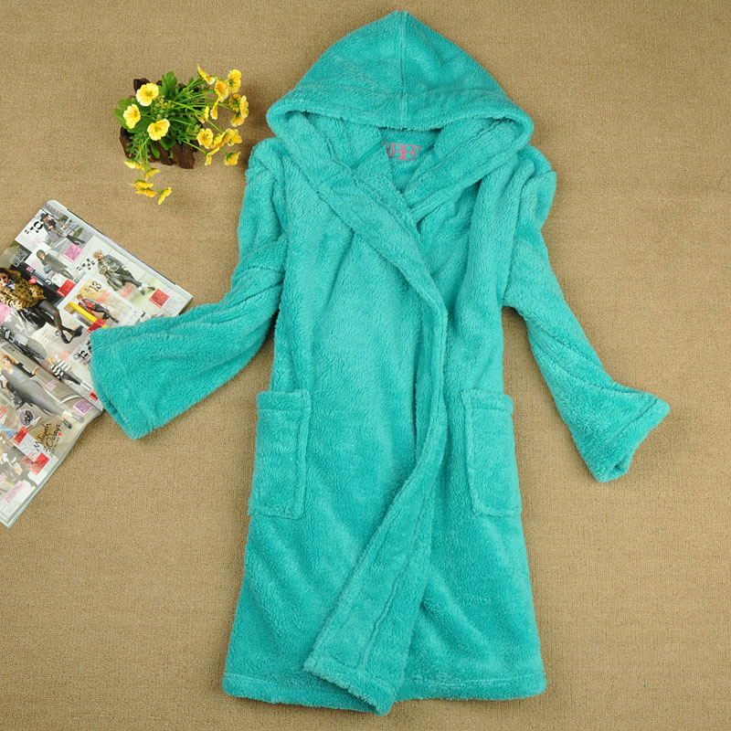 2012 autumn Women coral fleece thermal robe bathrobes plus size 43-33f