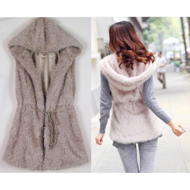 2012 autumn women outerwear plush faux berber fleece vest