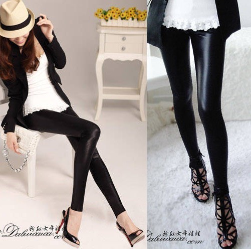 2012 autumn women's 80700 black patent leather fashion tight legging