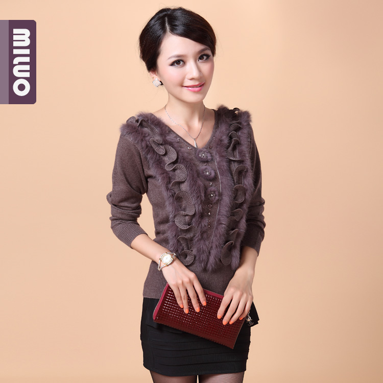 2012 autumn women's basic pullover sweater female sweater short design loose plus size women