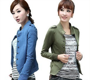 2012 autumn women's brief double breasted spring and autumn women's short jacket