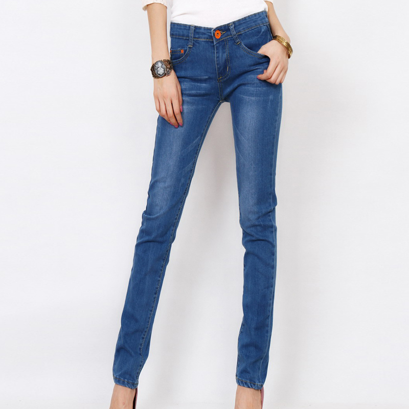 2012 autumn women's elastic slim simple solid color mid waist skinny pants pencil pants