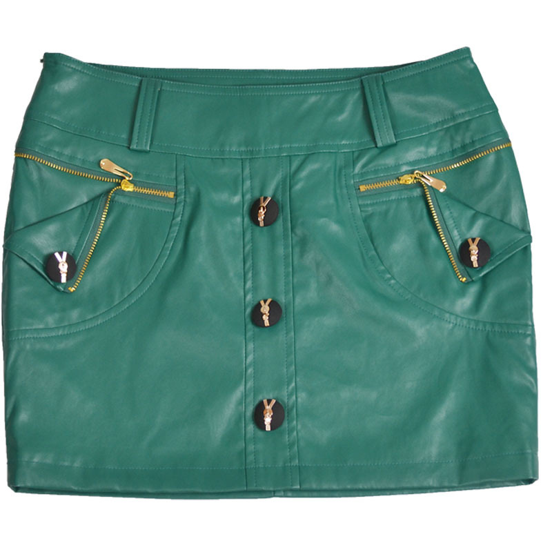 2012 autumn women's half-length leather skirt slim hip slim quality PU short skirt