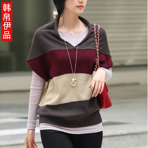 2012 autumn women's knitted batwing shirt trend plus size outerwear autumn Women new arrival female