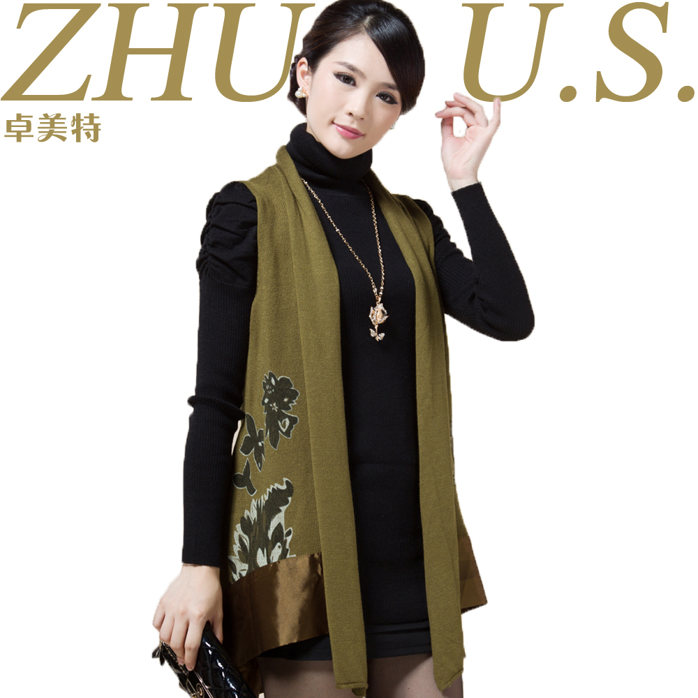 2012 autumn women's loose plus size cape sweater cardigan female outerwear female