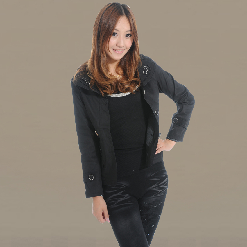 2012 autumn women's outerwear slim long-sleeve spring and autumn shirt short trench