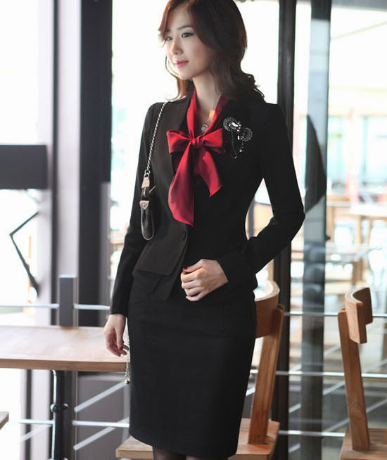 2012 autumn women's personalized fashion slim suit professional set bust skirt