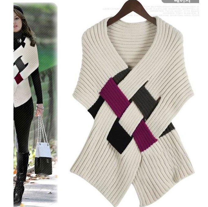 2012 autumn women's sweet elegant cross color block decoration V-neck all-match sweater vest