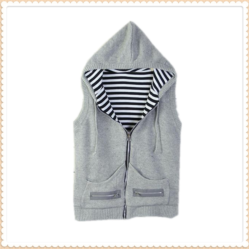 2012 autumn women's wool sweater cardigan zipper-up hooded 0.32