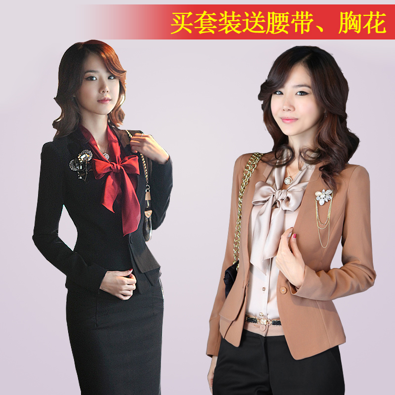 2012 autumn women's work wear blazer ol slim career shirt set dresses work wear