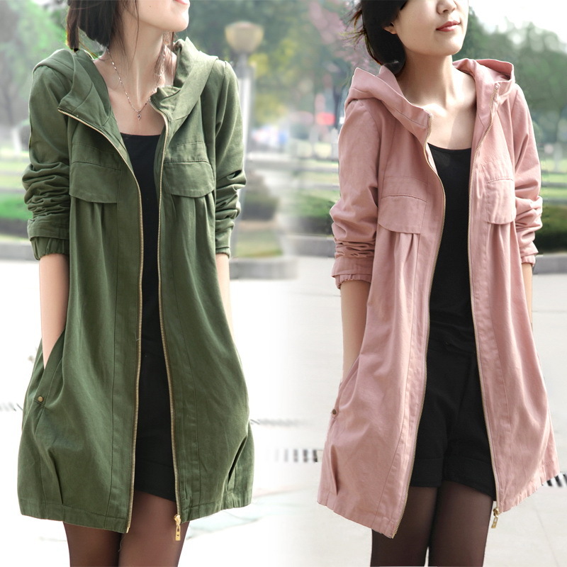 2012 autumn Women trench slim plus size spring and autumn women's long design casual outerwear