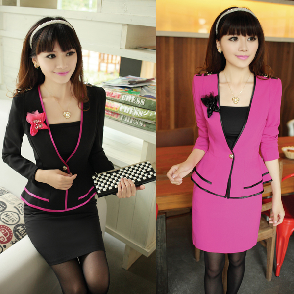 2012 autumn work wear women's skirt OL outfit casual set autumn piece set work wear