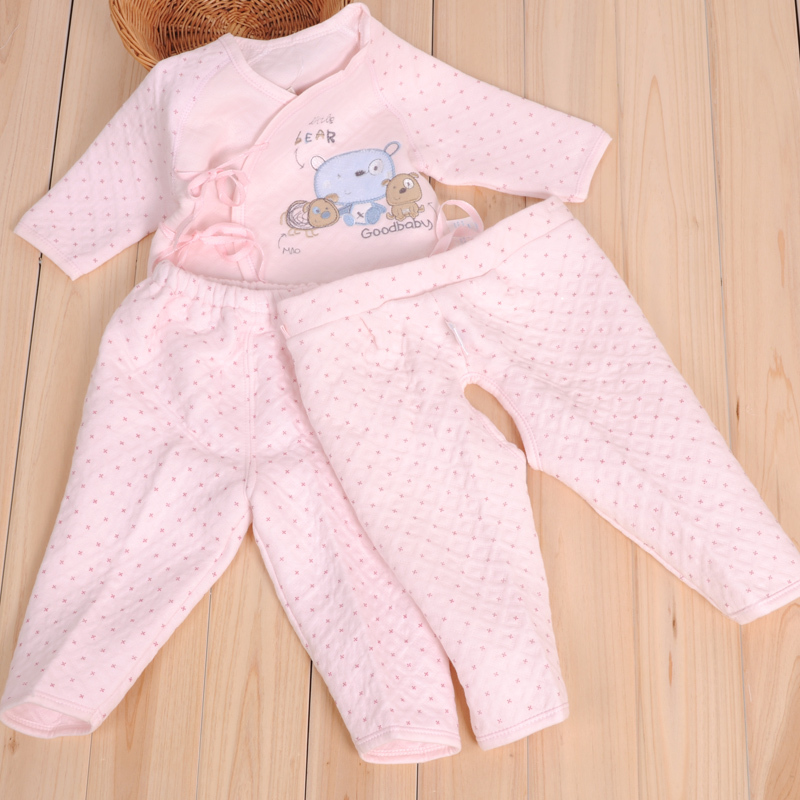 2012 baby set newborn air cotton lacing soft underwear at home piece set