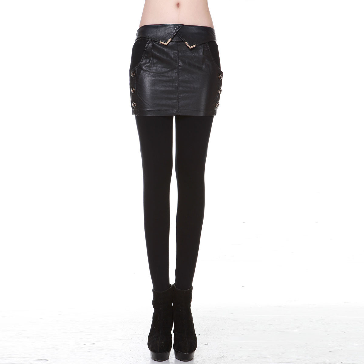 2012 basic women's leather skirt trousers