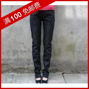 2012 bell bottom trousers jeans pants mid waist elegant slim women jeans